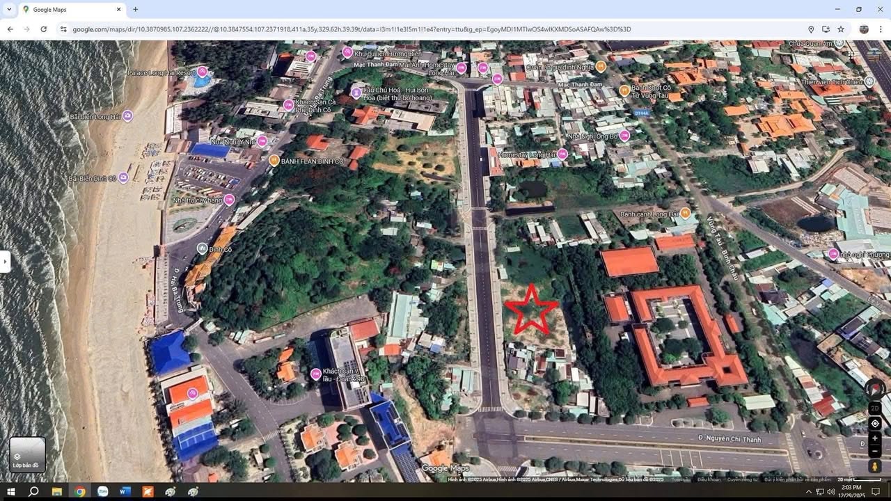 Đất cho thuê tại Long Hải 2000m² giá 15 triệu - Thích hợp kinh doanh