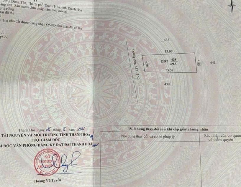 Đất nền phường Đông Sơn, Thanh Hóa 69.5m² giá 900 triệu - Cơ hội hấp dẫn đầu tư!