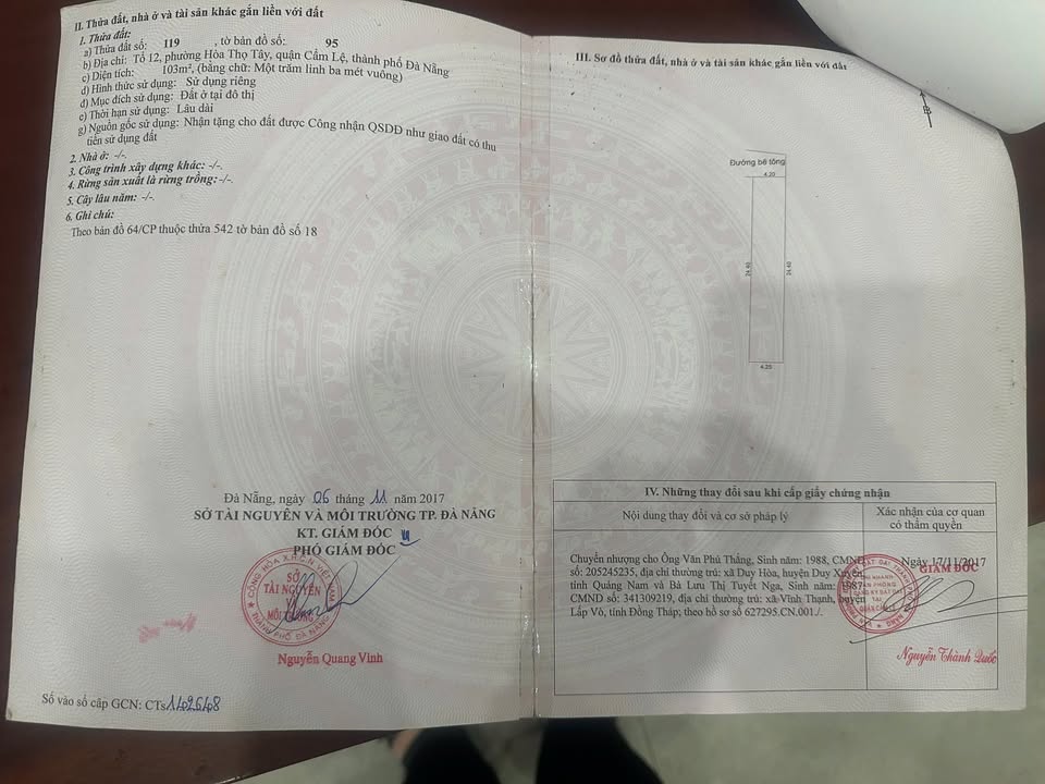 Đất nền Nguyễn Như Đỗ, Hòa Thọ Tây 103m² chỉ 2.45 tỷ - Sổ đỏ chính chủ!