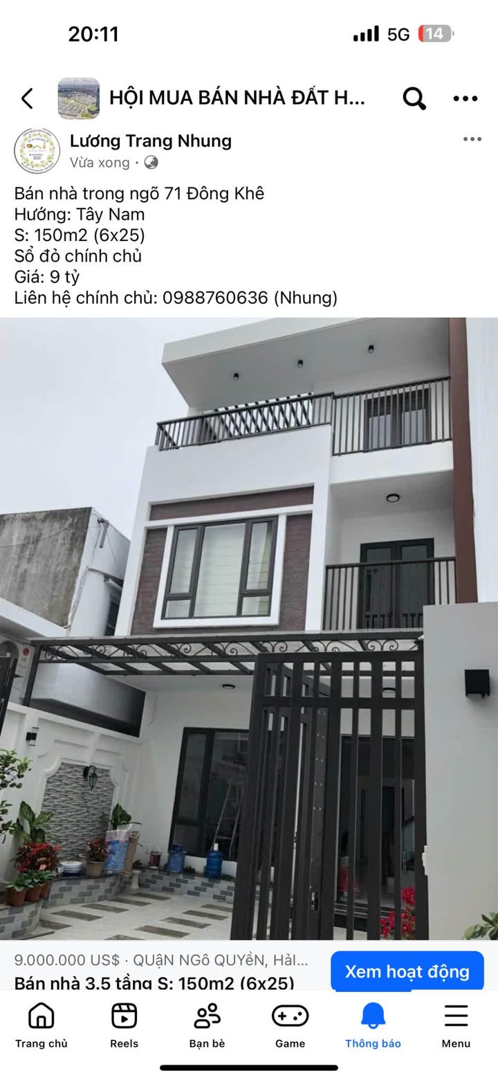 Nhà 3.5 tầng ngõ 71 Đông Khê 150m² giá 9 tỷ - Sổ đỏ chính chủ!
