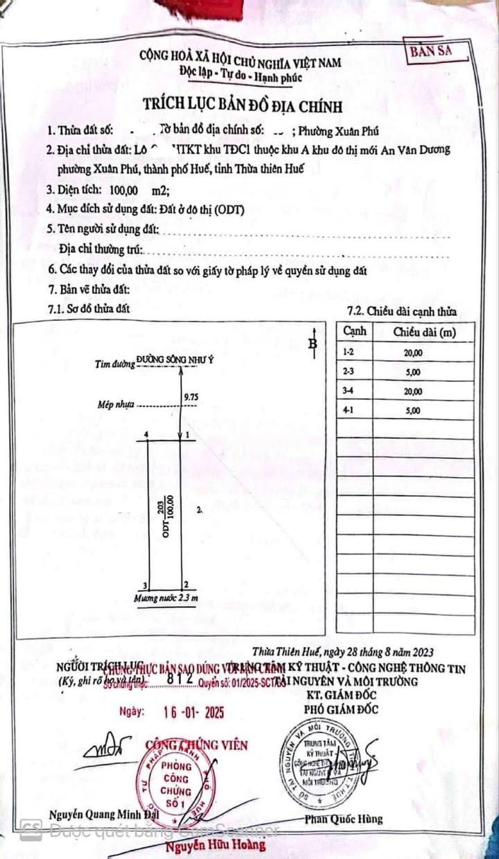 Đất nền Xuân Phú Huế 100m² giá 3.9 tỷ - Vị trí view sông cực đẹp!