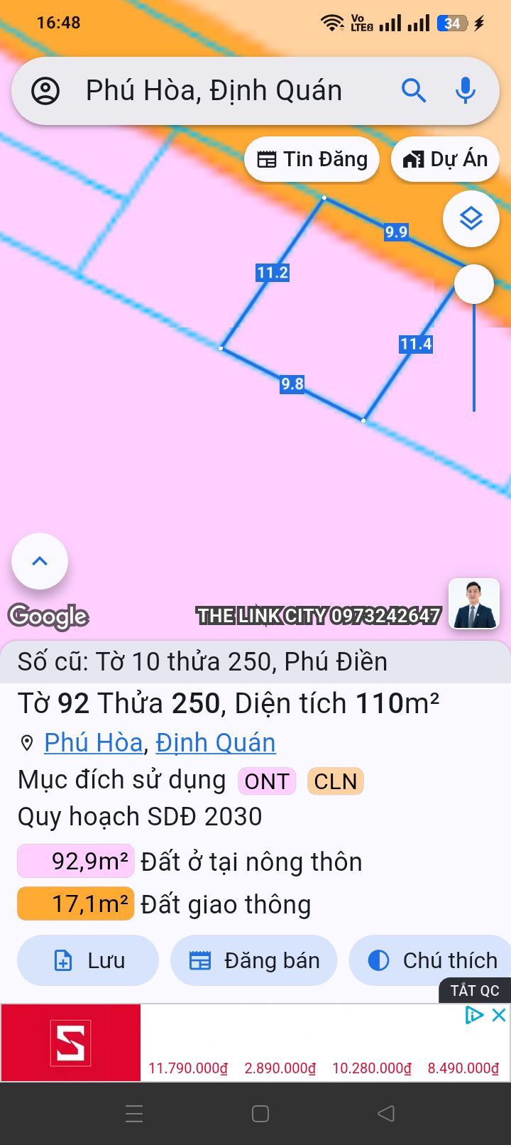 Đất nền 104m² xã Phú Hòa - Giá chỉ 330 triệu, bớt lộc cho người thiện chí!