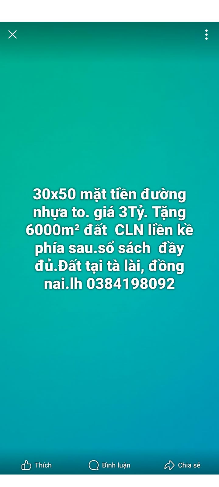 Đất nền Tà Lài, Tân Phú 1500m² giá 3 tỷ - Sổ đỏ chính chủ, tặng đất liền kề!
