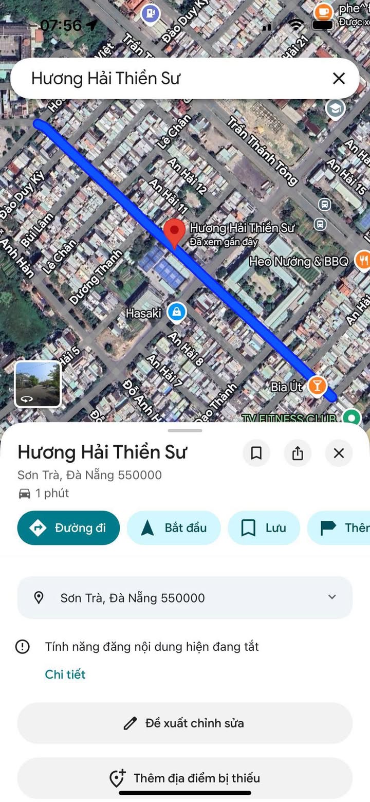 Nhà 3 tầng mặt tiền Hương Hải Thiền Sư, Đà Nẵng 100m² giá 10 tỷ - Chính chủ bán gấp!