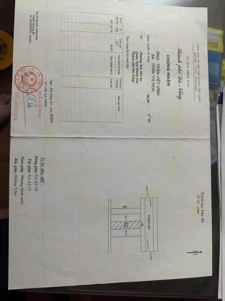 Đất nền Ngũ Hành Sơn Đà Nẵng 96m² giá thỏa thuận - Sát sông gần biển!