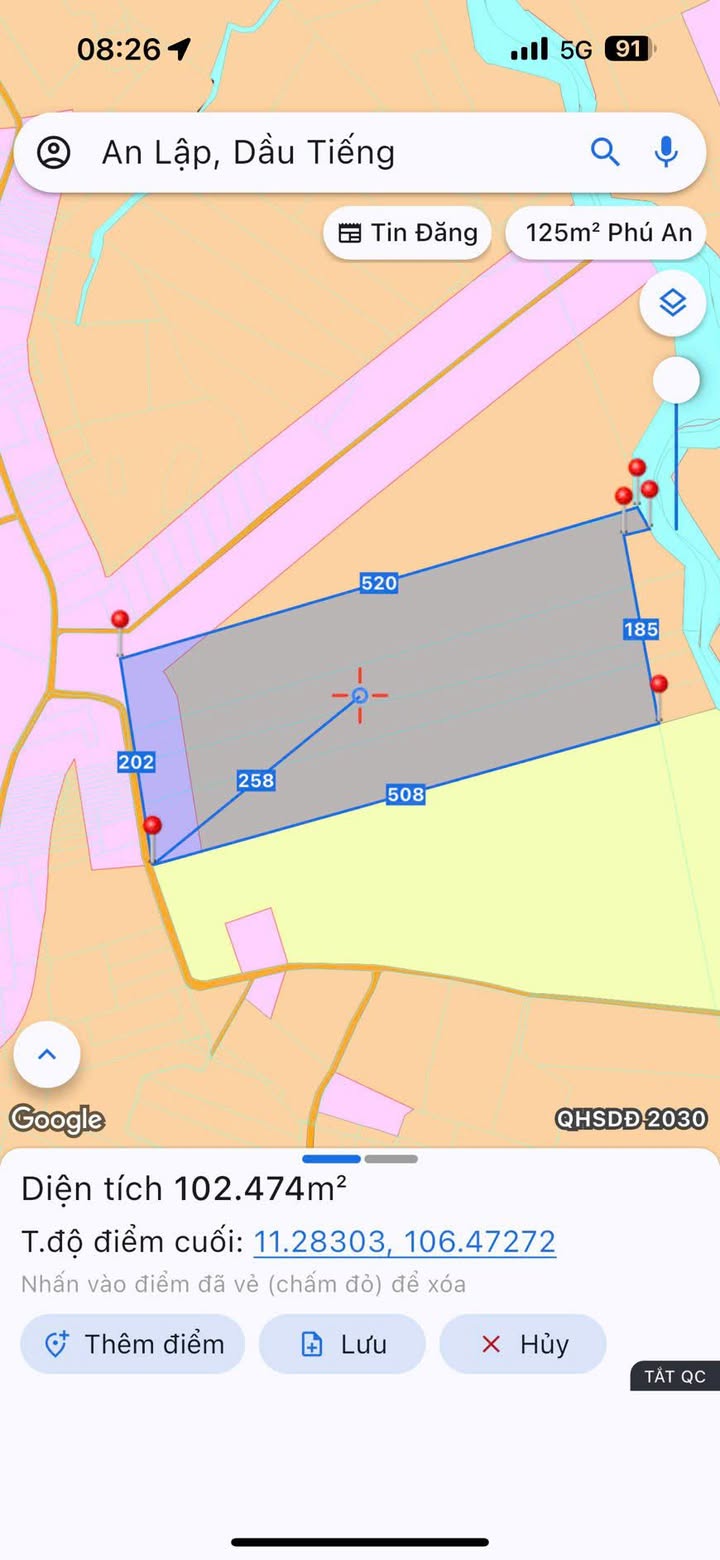 Đất nền An Lập, Dầu Tiếng 100.000m² - Giá thỏa thuận, điện 3 pha ngay đất!