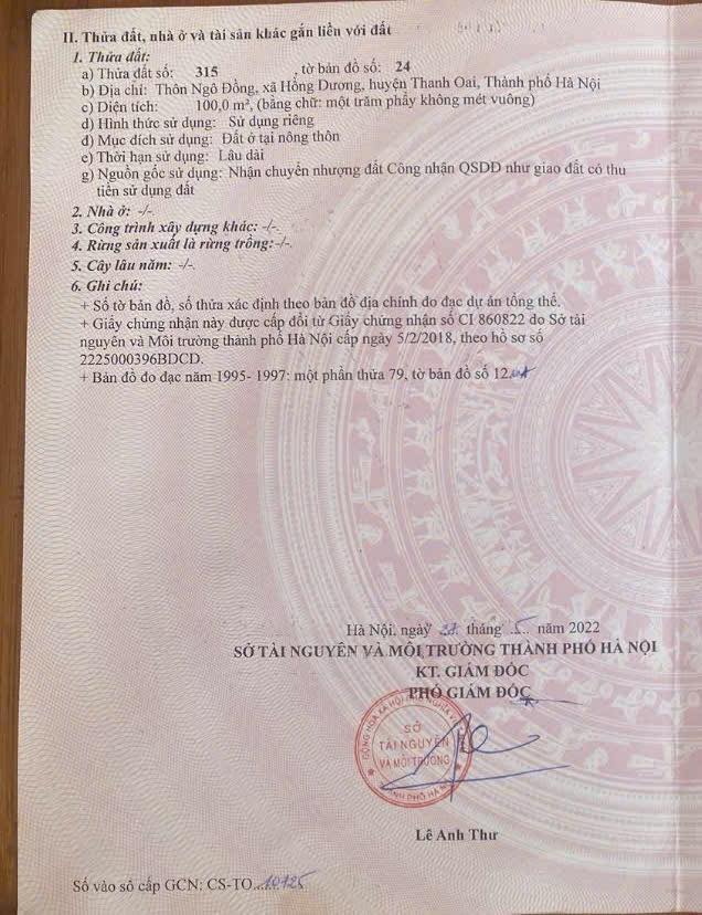 Đất nền Ngô Đồng, Thanh Oai 100m² giá 5 tỷ - Mặt tiền rộng, kinh doanh đỉnh cao!