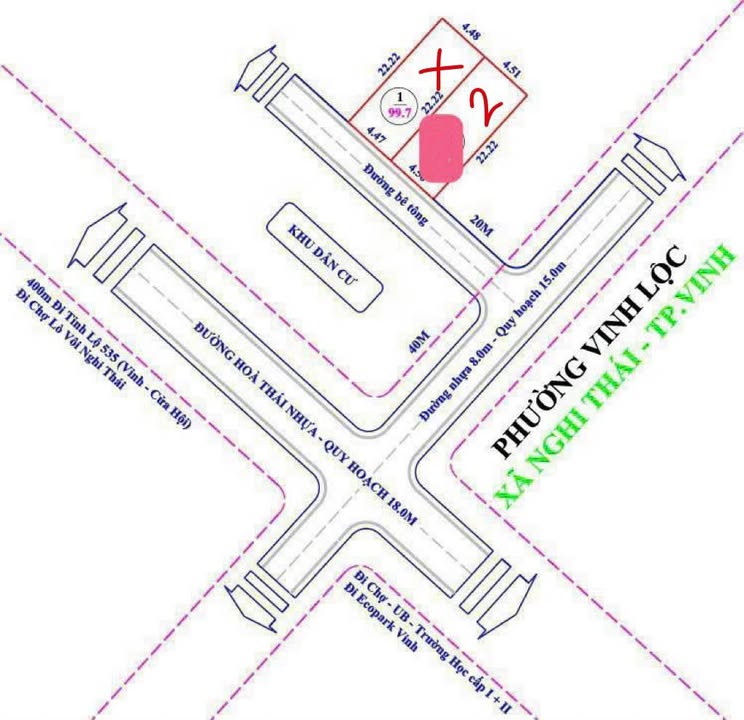 Đất ở xóm Thái Thịnh, Nghi Thái 100,3m² giá 1,6 tỷ - Đường nhựa thông thoáng!