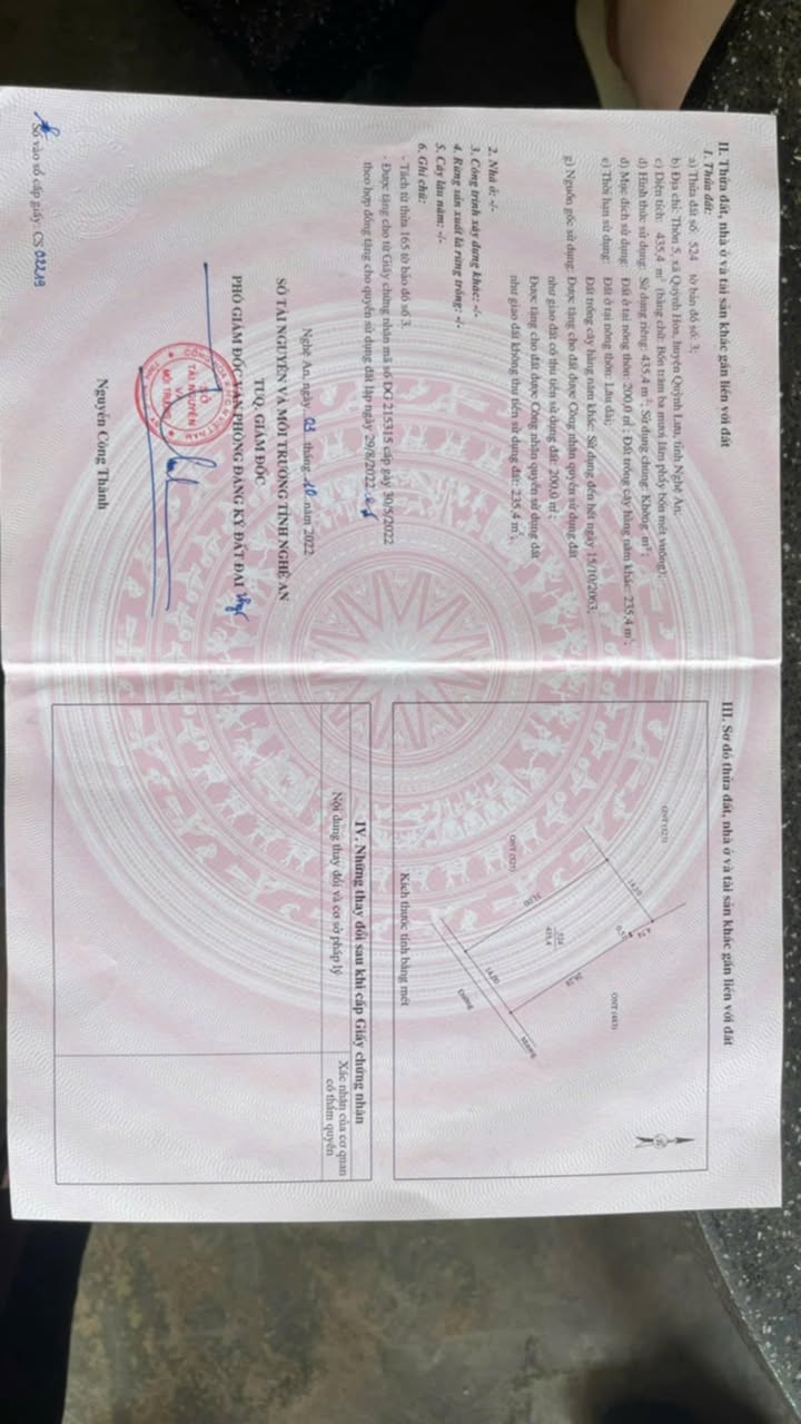 Đất thổ cư 420m² đường Tây Quỳnh Lưu - Giá thỏa thuận, xây biệt thự lý tưởng!