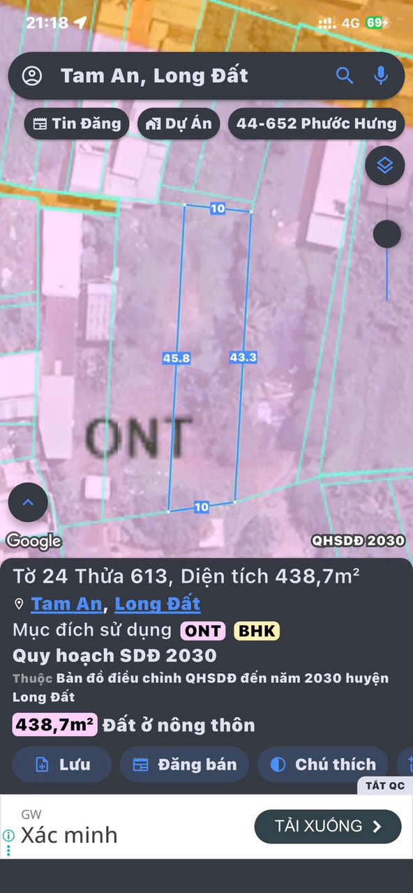 Đất nền Tam An - 438,7m² giá chỉ 1,25 tỷ - Cơ hội đầu tư tuyệt vời!