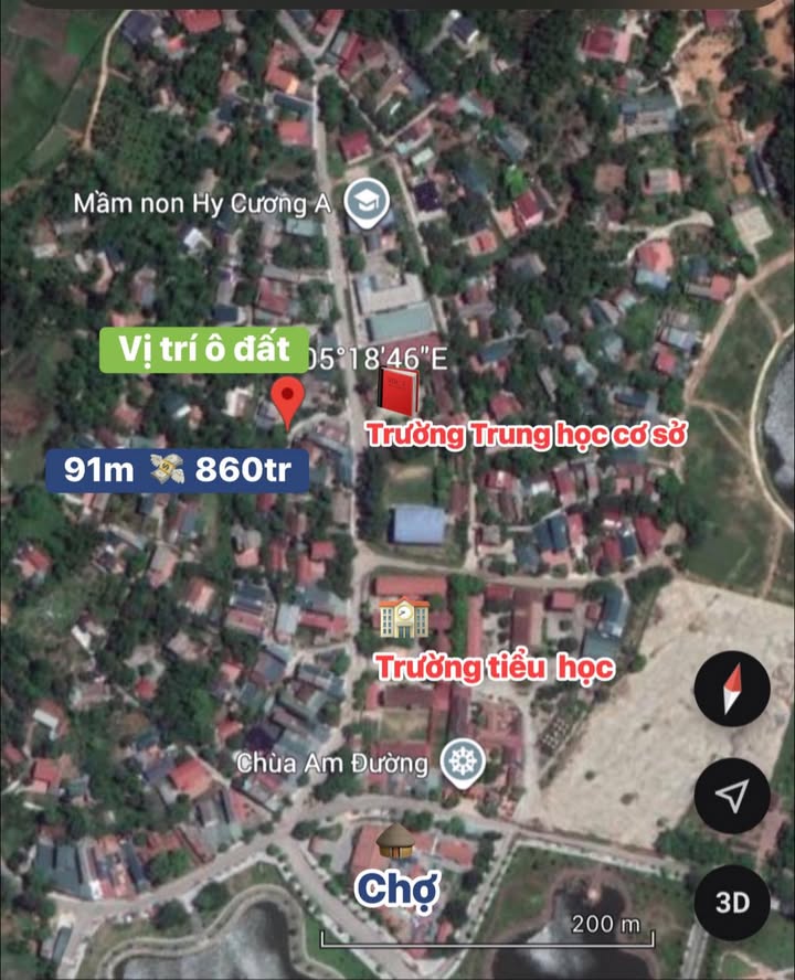 Đất nền Xã Hy Cương, 91m² giá 860 triệu - Sổ Đỏ chính chủ, tiềm năng tăng giá cao!