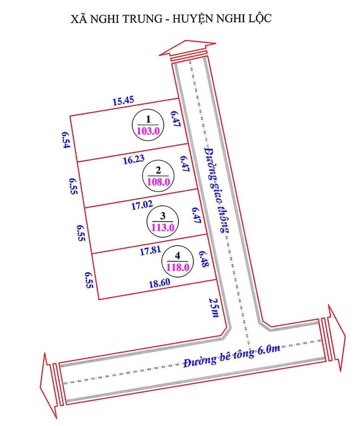 Đất Nghi Trung 116m² giá 600 triệu - Đầu tư sinh lời ngay!
