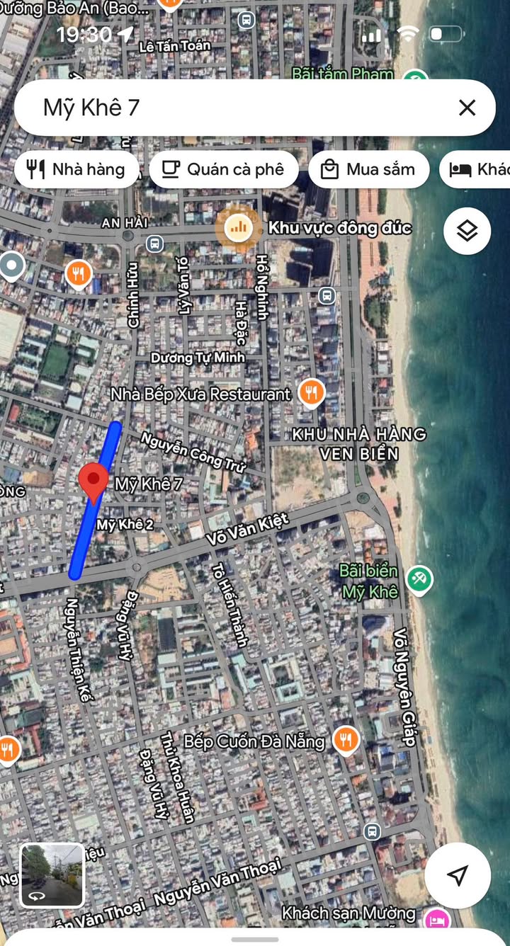 Nhà cấp 4 mặt tiền đường Mỹ Khê 7, Đà Nẵng 121m² giá 17 tỷ - Cơ hội đầu tư tuyệt vời!