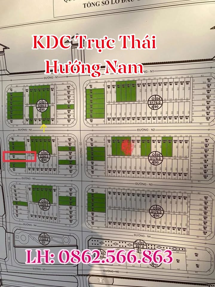 Đất nền Trực Thái 100m² giá 1.6 tỷ - Vị trí đắc địa kinh doanh