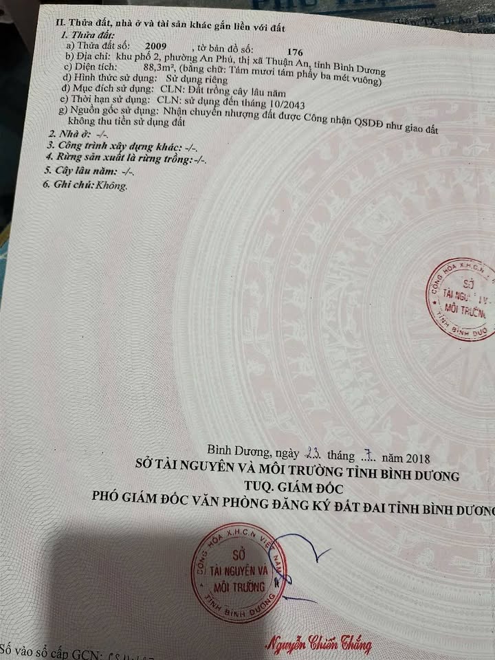 Đất thổ cư An Phú, Thuận An 80m² giá 2 tỷ - Gần trường, tiện ích đầy đủ!