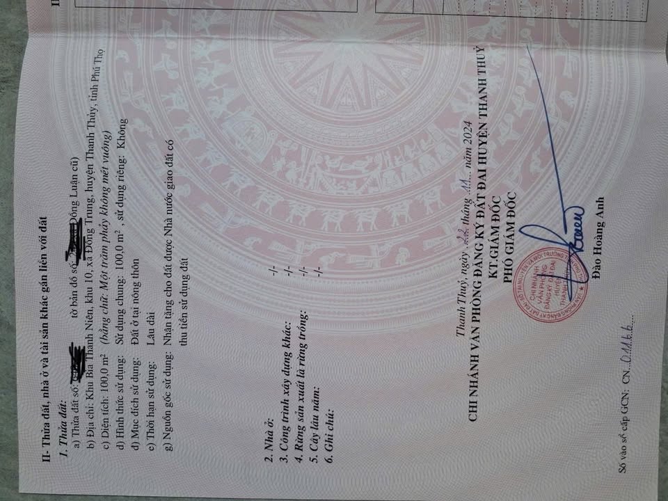 Đất thổ cư Đồng Trung, Thanh Thủy 100m² giá 2 tỷ - Mặt tiền đường tỉnh lộ 317!