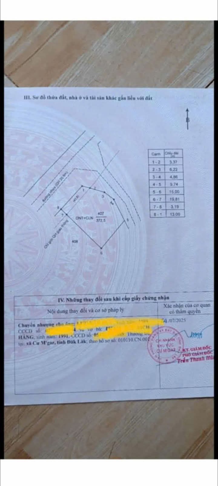 Đất nền mặt tiền góc 2 mặt đường Liên xã Eahdinh, Quảng Hiệp 3900m² - Cơ hội đầu tư tuyệt vời!