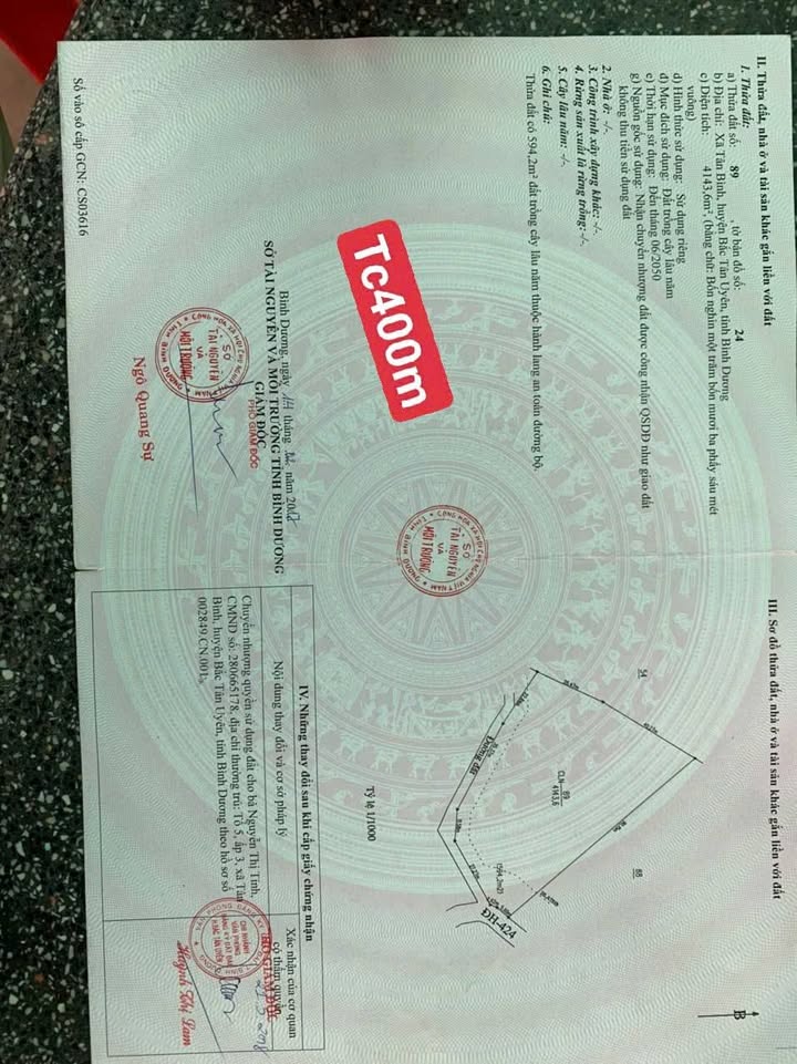 Đất nền Tân Bình, Đồng Xoài 4143m² giá 10.5 tỷ - Mặt tiền rộng, đầu tư sinh lời!