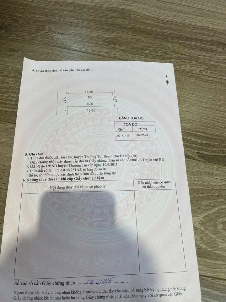 Đất nền khu đô thị Vin khu C Thường Tín 80m² - Đường ô tô vào tận nơi!