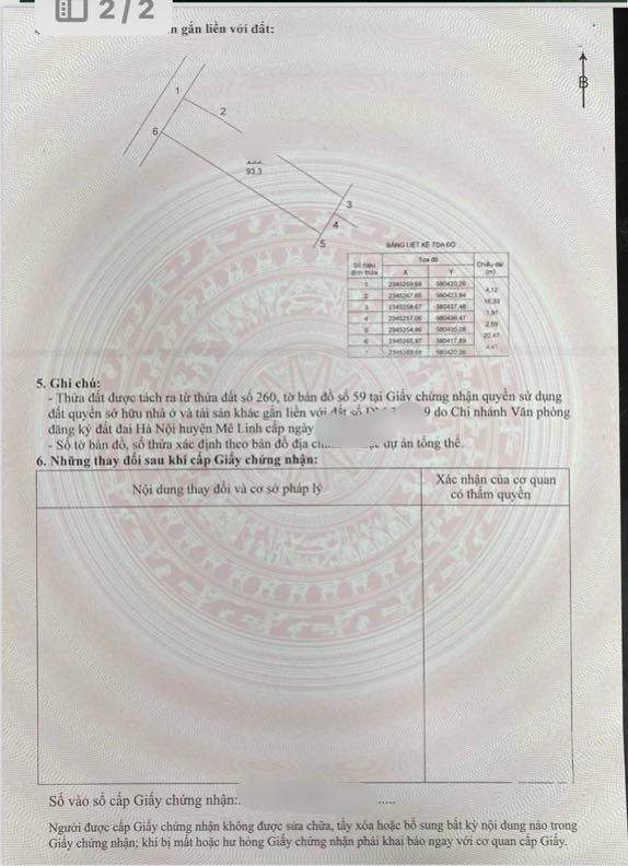 Đất nền Tổ 11 Quang Minh 93m² giá 5.58 tỷ - Đường ô tô vào tận nơi!