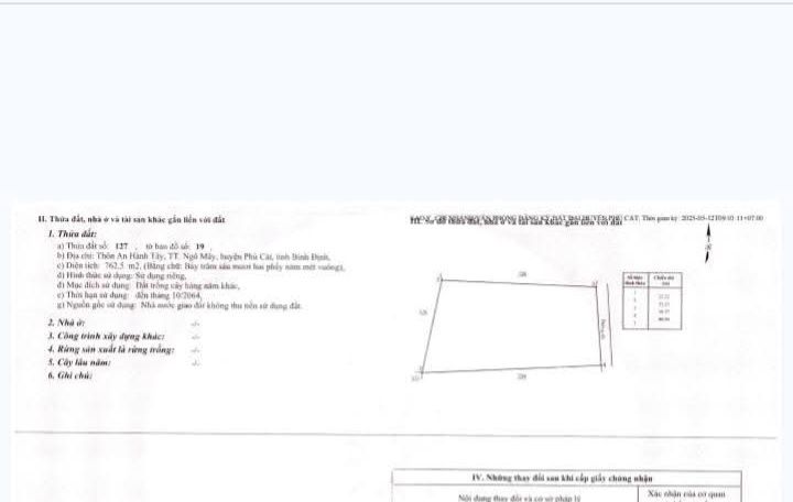 Đất vườn Ngô Mây, Phù Cát 762m² giá 100 triệu - Cơ hội đầu tư tuyệt vời!