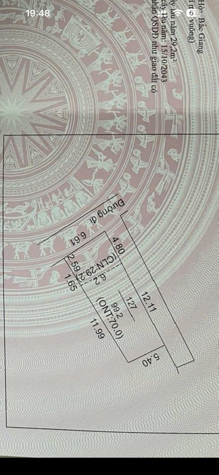 Đất thổ cư tại thôn Thống Nhất, Hiệp Hòa 100m² - Đầu tư tiềm năng cao!