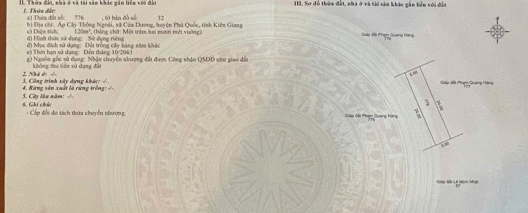 Đất nền 120m² Phú Quốc - Giá chỉ 8xx triệu, cơ hội đầu tư hấp dẫn!