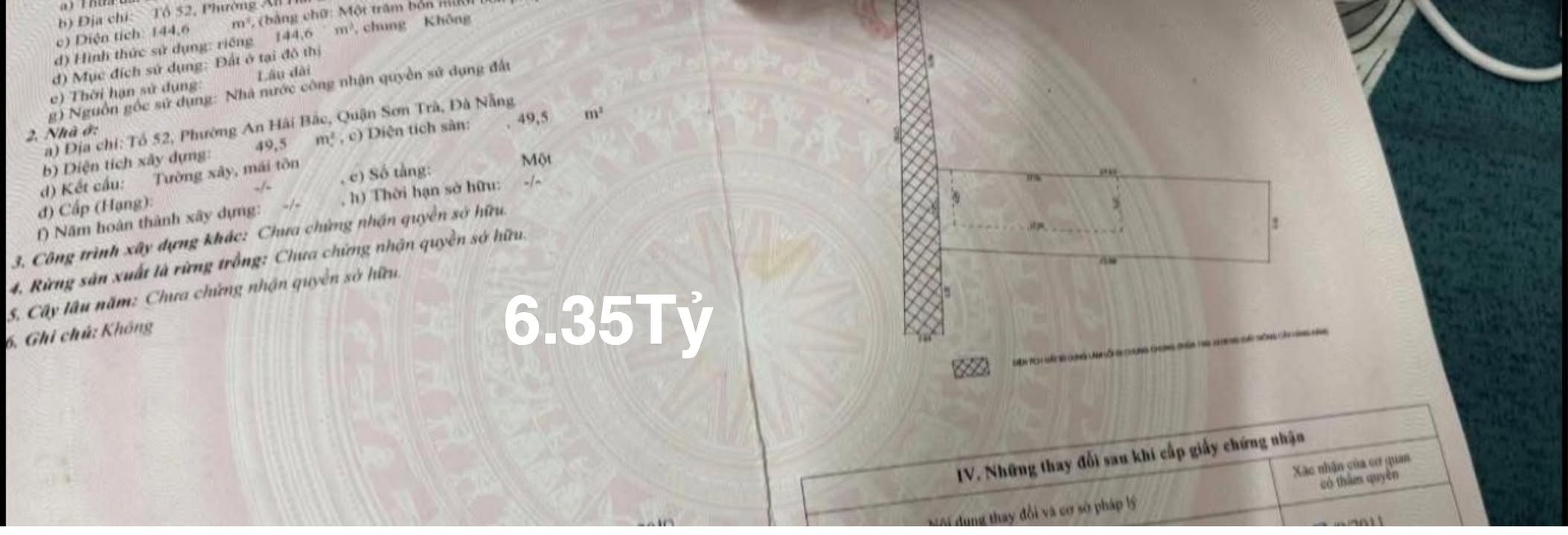 Đất kiệt Trần Đình Đàn, Sơn Trà 144,6m² giá 6,35 tỷ - Cơ hội đầu tư không thể bỏ lỡ!