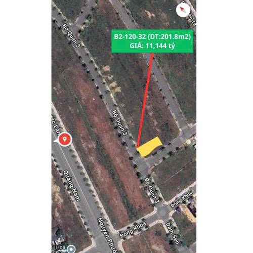 Đất nền Bờ Quan 3, Hòa Quý, Ngũ Hành Sơn 201.8m² - Sổ hồng chính chủ, giá thỏa thuận!
