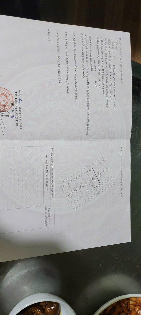 Đất thổ cư Lộc Sát, Phú Thọ 160m² giá 1 tỷ - Đầu tư sinh lời hấp dẫn!