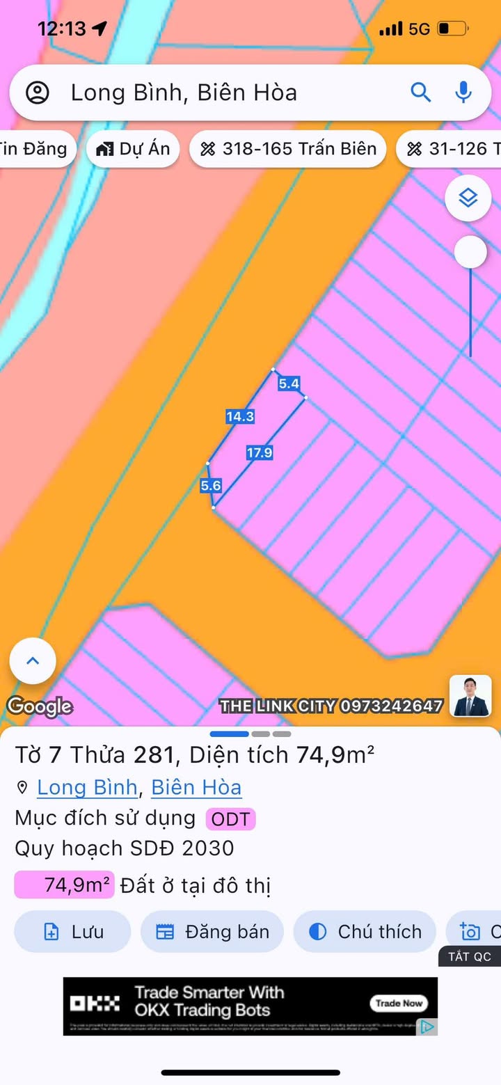 Lô đất Long Bình Biên Hòa 75m² giá 2.7 tỷ - Đầu tư sinh lời ngay!