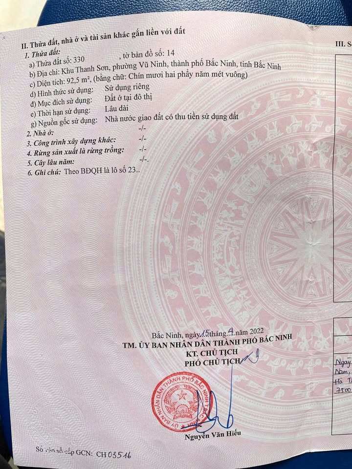 Đất nền phường Vũ Ninh 92m² giá 700 triệu - Sổ đỏ chính chủ, đầu tư sinh lời!