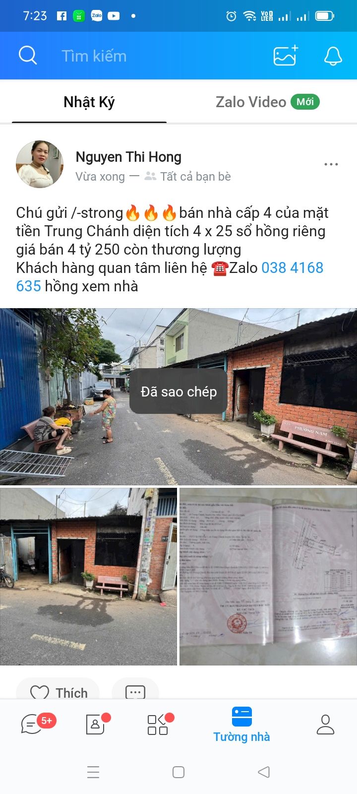 Nhà cấp 4 mặt tiền Trung Chánh, Hóc Môn 100m² giá 4.25 tỷ - Sổ hồng riêng, thương lượng!
