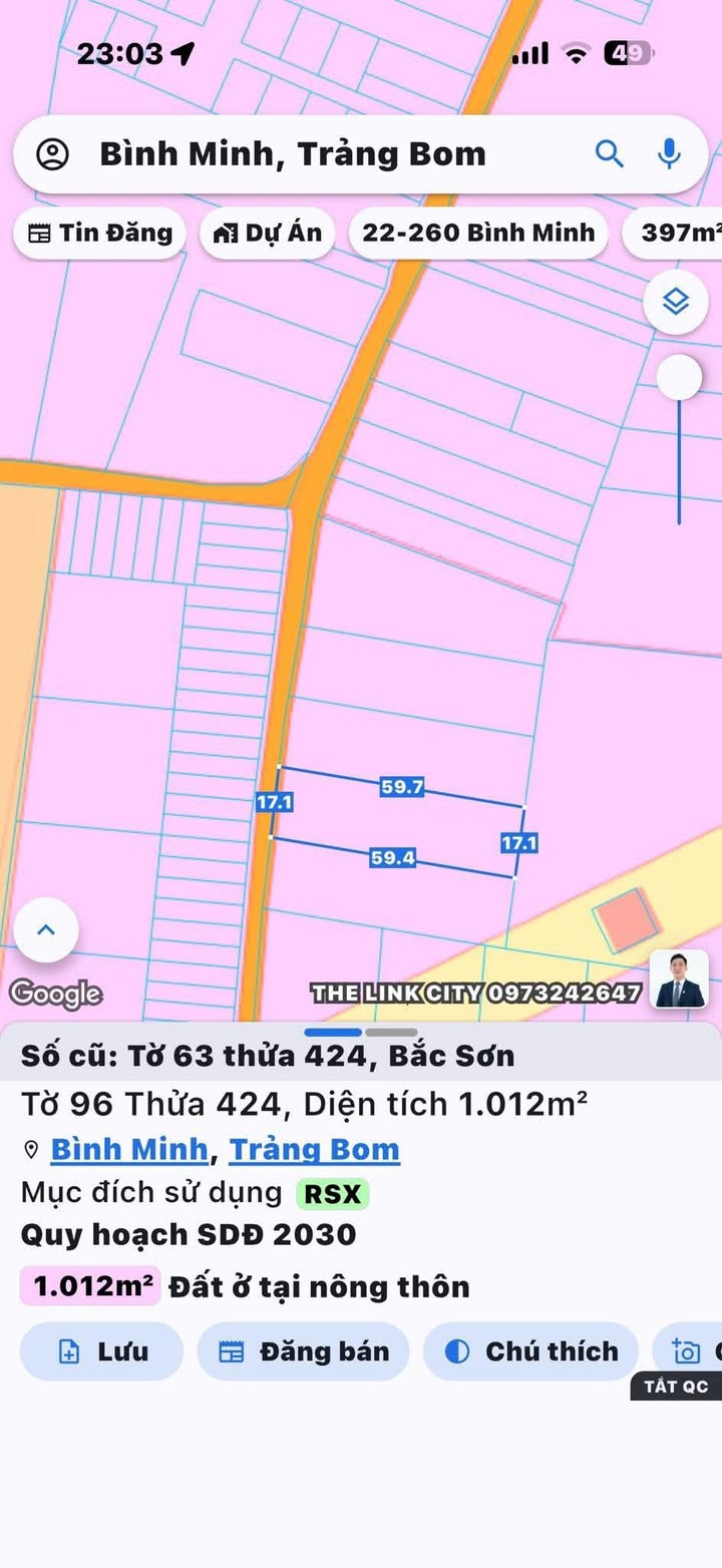 Đất nền Bình Minh, Trảng Bom, Đồng Nai 5400m² chỉ 3.2 tỷ - Sổ đỏ chính chủ!