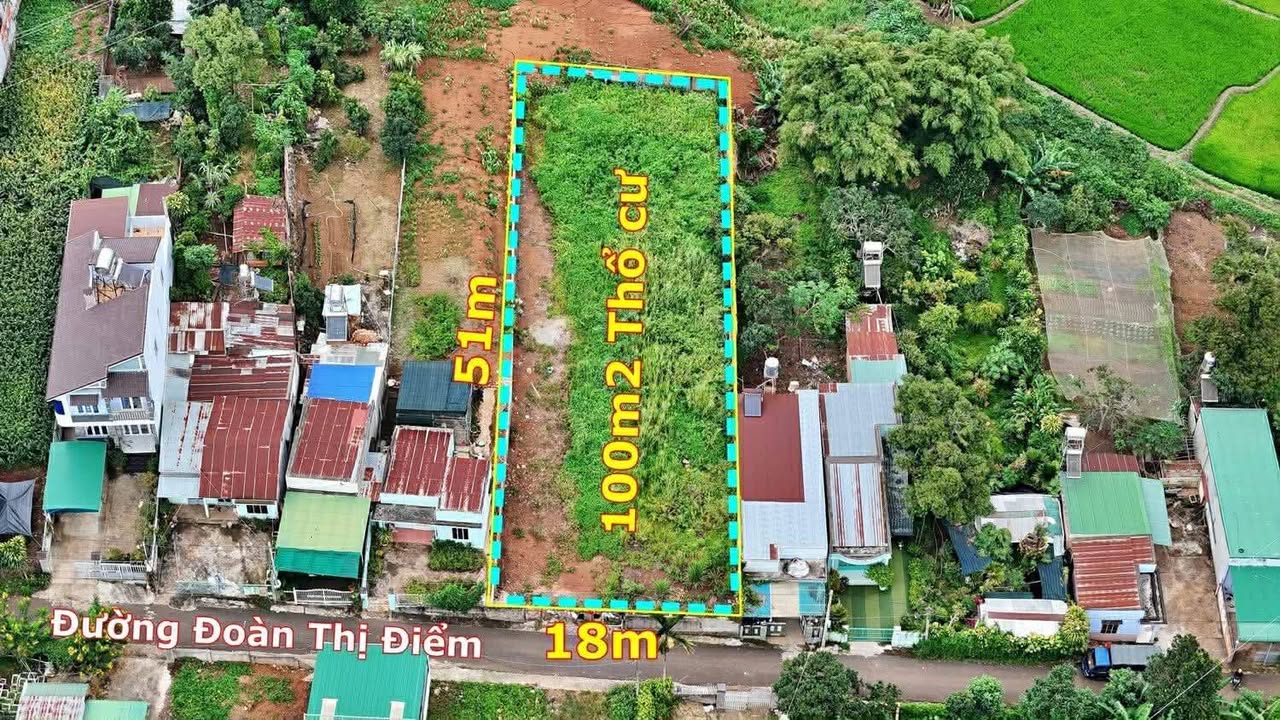 Lô đất Đoàn Thị Điểm, Di Linh 918m² - Sổ đỏ chính chủ, giá thỏa thuận!