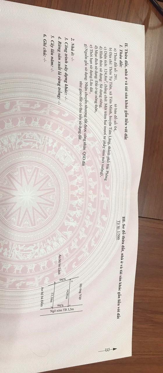 Đất nền thôn Tự Tiên, xã Tiên Minh, 134m² - Giá tốt cho nhà đầu tư!