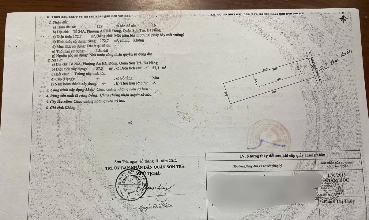 Đất mặt tiền Thủ Khoa Huân, Đà Nẵng 172,7m² giá 21 tỷ - Đầu tư sinh lời cao!