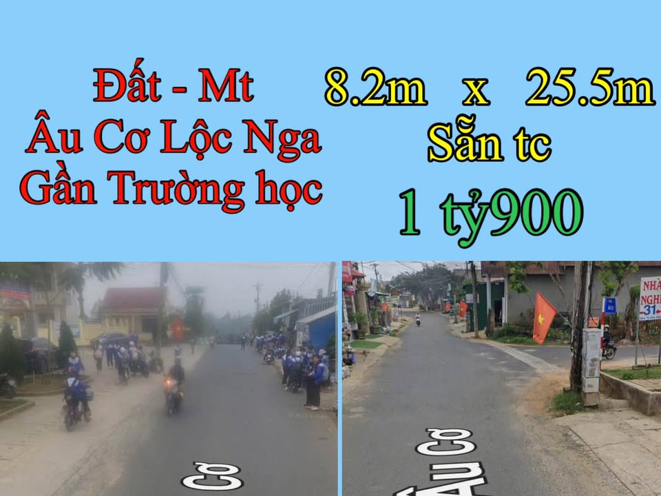 Đất mặt tiền Âu Cơ, Lộc Nga, Bảo Lộc 209.1m² giá 1.9 tỷ - Tiện ích đầy đủ xung quanh!