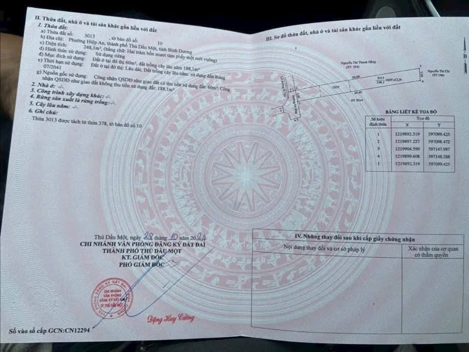 Đất thổ cư 250m² đường DX88, Hiệp An, Thủ Dầu Một - Giá chỉ 2.3 tỷ!