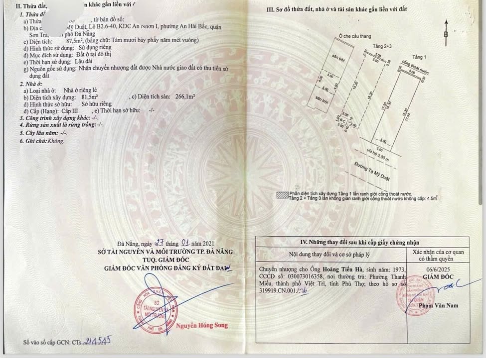 Nhà mặt tiền Tạ Mỹ Duật, Đà Nẵng 87m² giá 14.5 tỷ - Cơ hội đầu tư hấp dẫn!