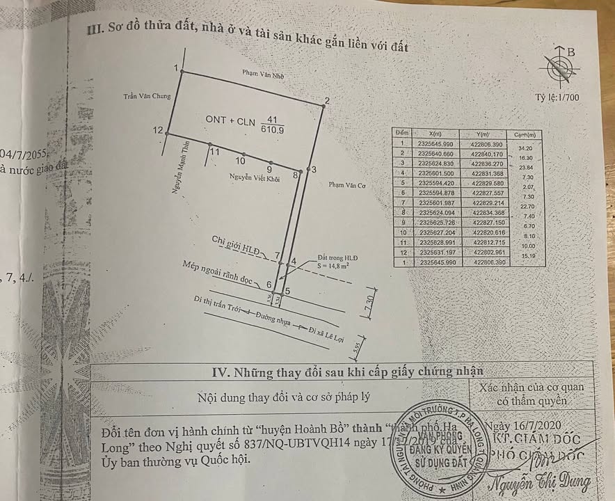 Đất nền Lê Lợi, Hạ Long 832m² giá tốt - Cần bán gấp ngay trong tuần!