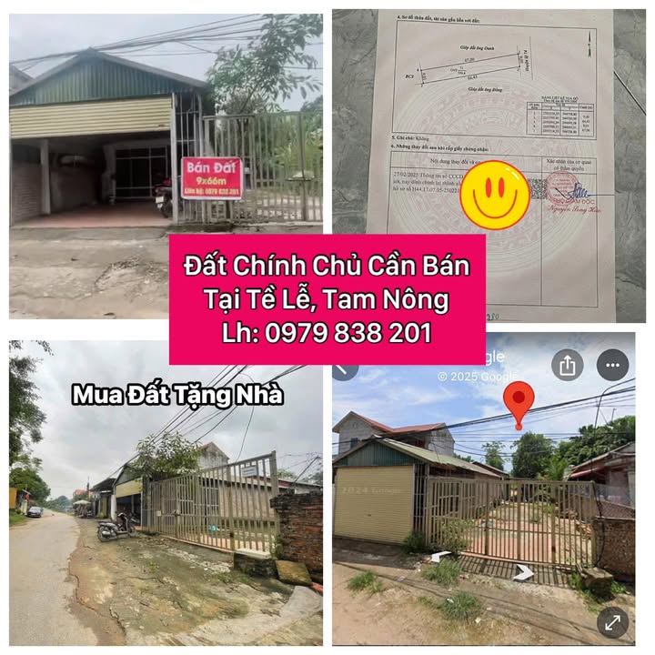 Đất nền Tề Lễ, Tam Nông 600m² giá 1.1 tỷ - Đầu tư sinh lời ngay!