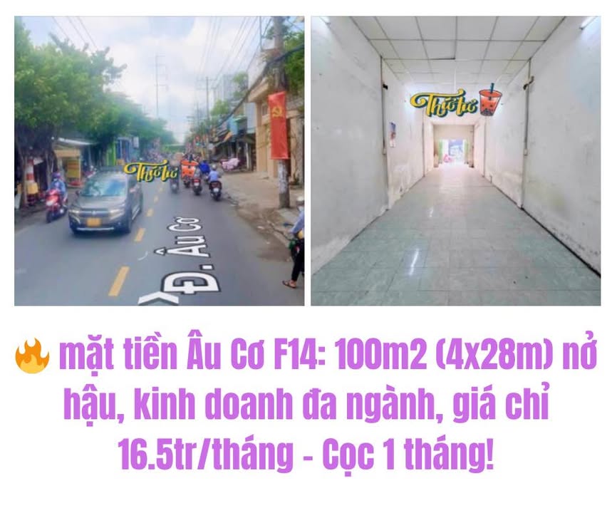 Mặt tiền kinh doanh đường Âu Cơ, Tân Bình 100m² - Điểm vàng đầu tư ngay hôm nay!
