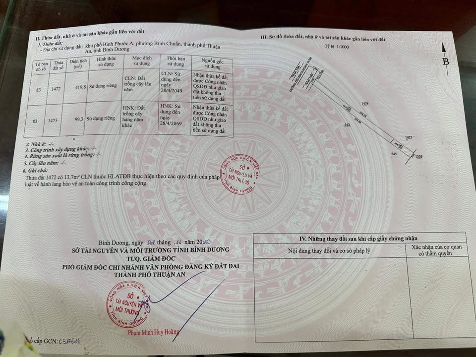 Đất mặt tiền Thủ Khoa Huân, Bình Chuẩn, Thuận An 519m² giá 7.8 tỷ - Cơ hội đầu tư hấp dẫn!