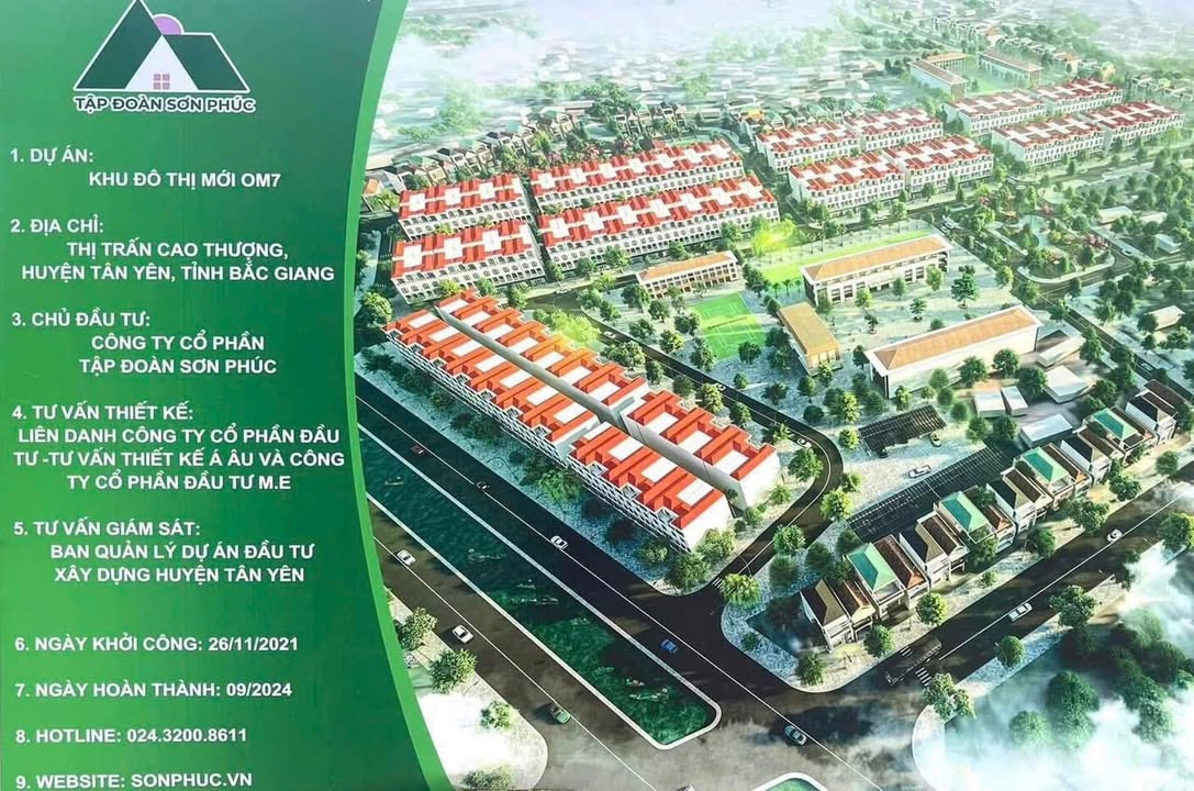 Đất nền KĐT OM7 Tân Yên 90m² giá 3 tỷ - Vị trí trung tâm an sinh đỉnh cao!