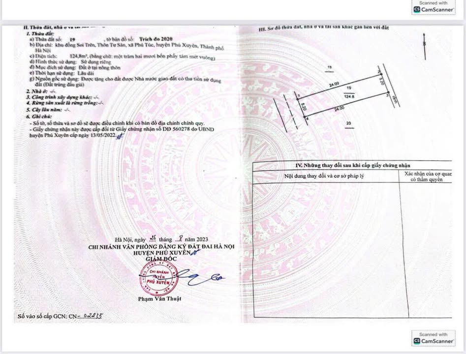 Đất nền thôn Tư Sản, xã Phú Túc, huyện Phú Xuyên 125m² - Đường ô tô, kinh doanh thuận lợi!