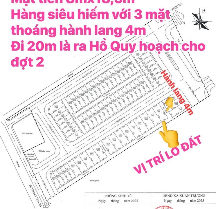 Đất nền xã Xuân Hòa 148m² giá 2 tỷ - Lô góc 3 mặt thoáng, đầu tư sinh lời!