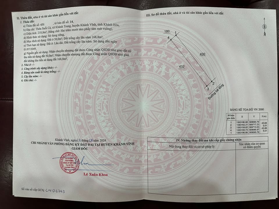 Bán đất thổ cư Khánh Trung 200m² giá 280 triệu - Đầu tư sinh lời ngay!