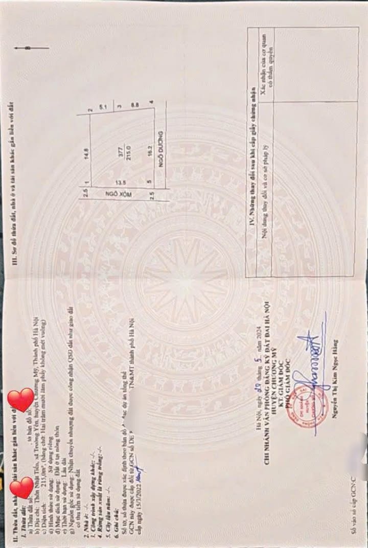 Đất nền Phú Nghĩa Chương Mỹ 200m² giá 3 tỷ - Lô góc thổ cư hoàn toàn!