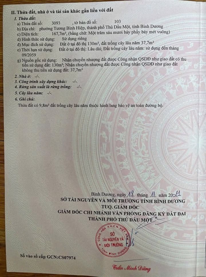 Đất nền mặt tiền đường Bùi Ngọc Thu, Thủ Dầu Một 167m² giá 5.3 tỷ - Đầu tư sinh lời hấp dẫn!